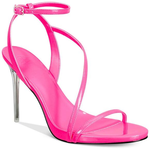 Aaj By Aminah Womens Zayn Leather Evening Stiletto Heels Sandals 8.5 - Picture 1 of 3
